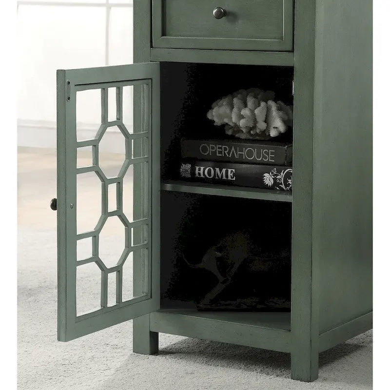 Emma Transitional 18-inch Solid Wood 1-Drawer Side Table by