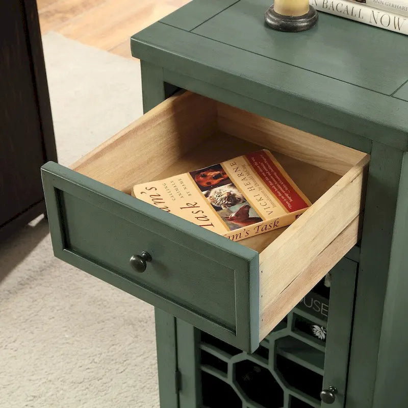 Emma Transitional 18-inch Solid Wood 1-Drawer Side Table by