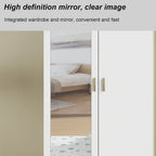 Freestanding Modern Minimalist Bedroom Wooden Armoire Wardrobe
