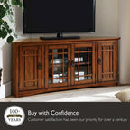 Solid Wood Mission Oak Four Door Corner TV Stand