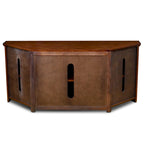 Solid Wood Mission Oak Four Door Corner TV Stand
