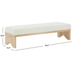 Couture Boris Mid-Century Modern Bench - 62.4 In. W x 19.7 In. D x 16.5 In. H - 62Wx20Dx17H