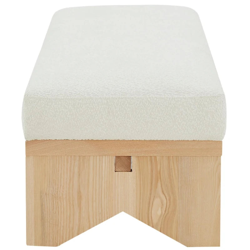 Couture Boris Mid-Century Modern Bench - 62.4 In. W x 19.7 In. D x 16.5 In. H - 62Wx20Dx17H