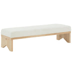Couture Boris Mid-Century Modern Bench - 62.4 In. W x 19.7 In. D x 16.5 In. H - 62Wx20Dx17H