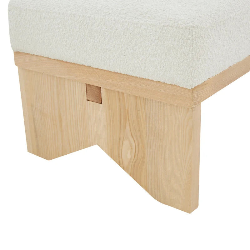 Couture Boris Mid-Century Modern Bench - 62.4 In. W x 19.7 In. D x 16.5 In. H - 62Wx20Dx17H
