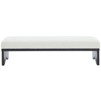 Couture Boris Mid-Century Modern Bench - 62.4 In. W x 19.7 In. D x 16.5 In. H - 62Wx20Dx17H