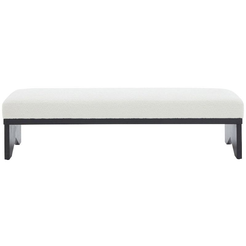 Couture Boris Mid-Century Modern Bench - 62.4 In. W x 19.7 In. D x 16.5 In. H - 62Wx20Dx17H