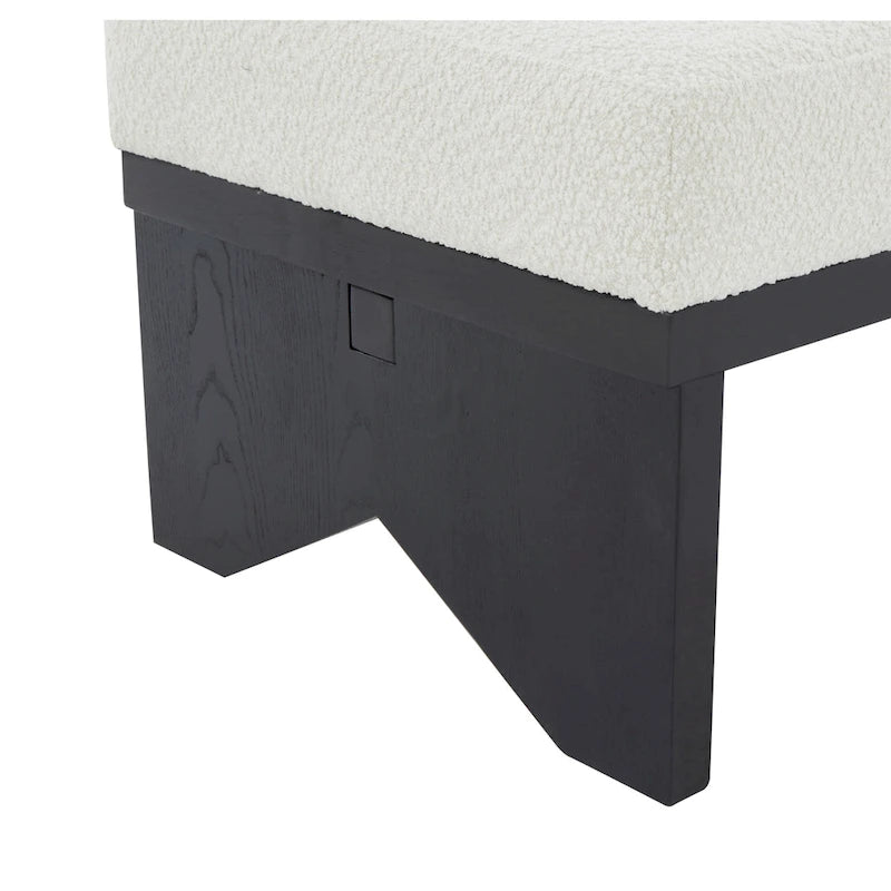 Couture Boris Mid-Century Modern Bench - 62.4 In. W x 19.7 In. D x 16.5 In. H - 62Wx20Dx17H
