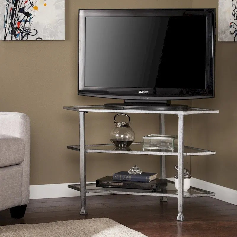 Jensen Metal Corner Media TV Stand for TV's up to 33.25