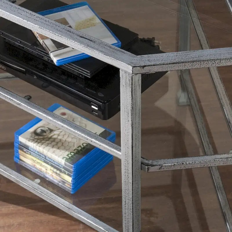 Jensen Metal Corner Media TV Stand for TV's up to 33.25