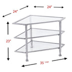 Jensen Metal Corner Media TV Stand for TV's up to 33.25