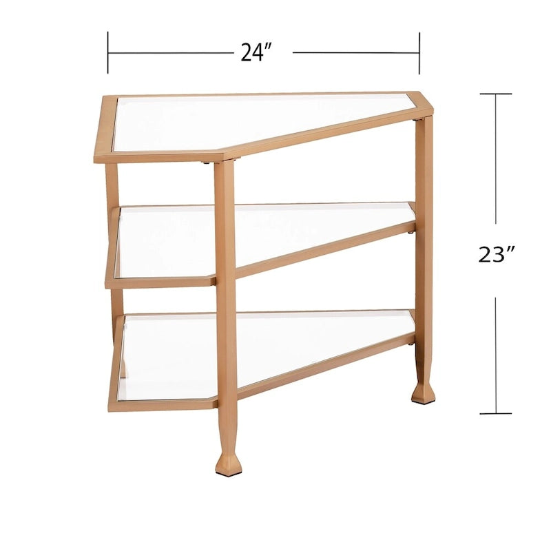 Jensen Metal Corner Media TV Stand for TV's up to 33.25