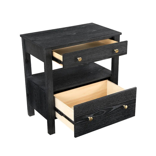 Table de chevet 2 tiroirs Denton par
