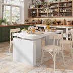 70.9W Dining Table White Adjustable Workstation Modern Office Desk