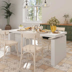 70.9W Dining Table White Adjustable Workstation Modern Office Desk