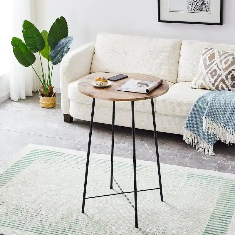 Taomika, Bistro Pub Table Round Dining Table-Brown/Black/Coffee/Maple Color-Four Colors