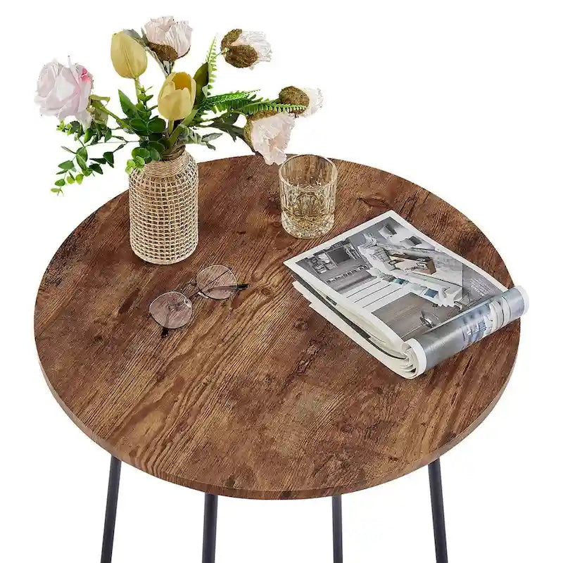 Taomika, Bistro Pub Table Round Dining Table-Brown/Black/Coffee/Maple Color-Four Colors