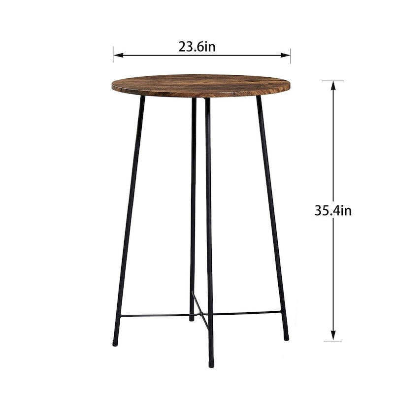 Taomika, Bistro Pub Table Round Dining Table-Brown/Black/Coffee/Maple Color-Four Colors