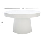 Berenice Paper Mache Round Coffee Table - 31.6 W x 31.6 L x 17.8 H - 32Wx32Dx18H