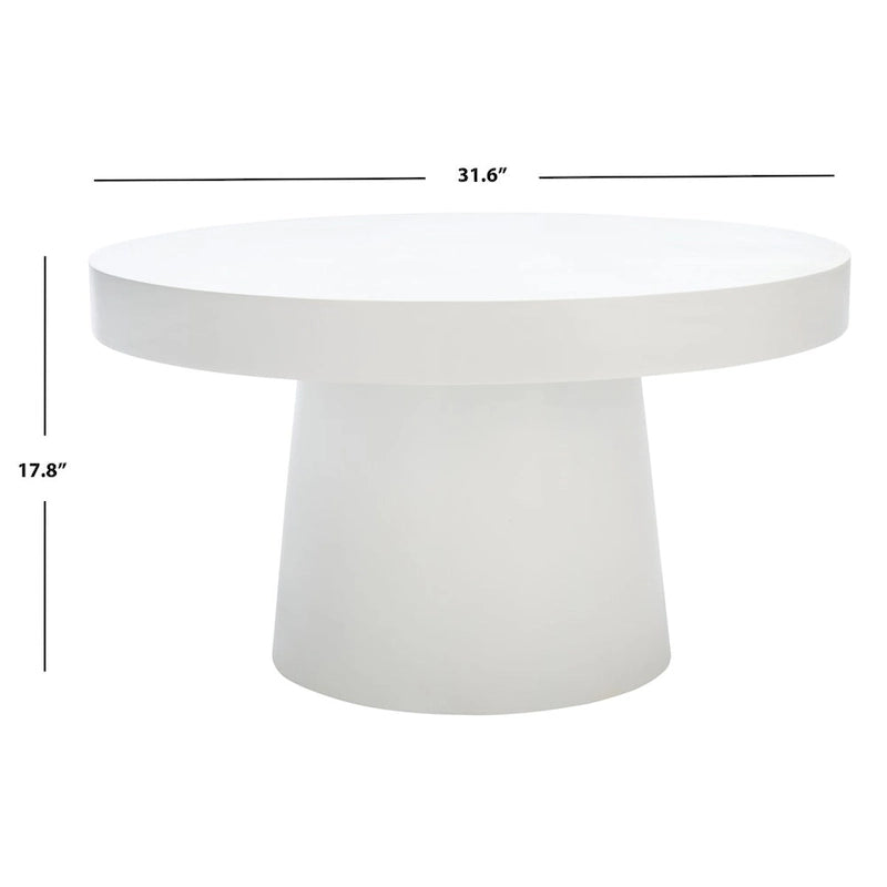 Berenice Paper Mache Round Coffee Table - 31.6 W x 31.6 L x 17.8 H - 32Wx32Dx18H