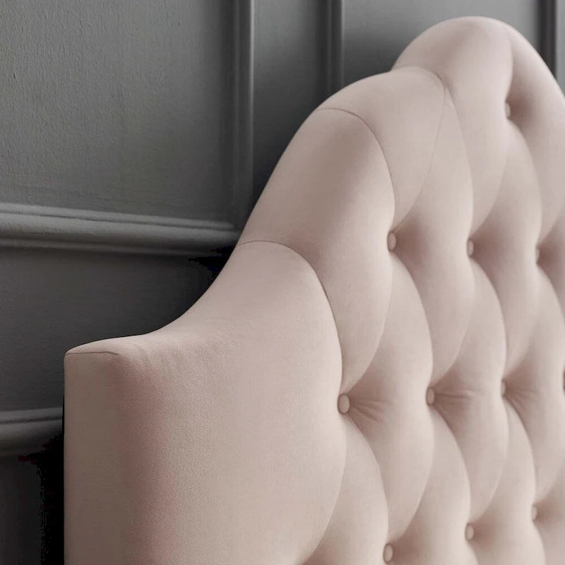 Labbsand Twin Diamond Tufted Velvet Headboard