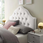 Labbsand Twin Diamond Tufted Velvet Headboard