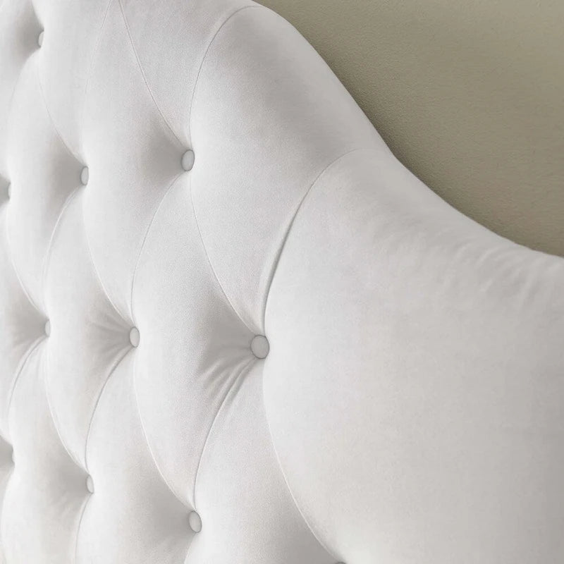 Labbsand Twin Diamond Tufted Velvet Headboard