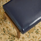 30.75H Mid-Century PU Leather Armchair with Ottoman Set