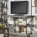 Barnstone Cornice Iron and Wood Entryway Console Table by