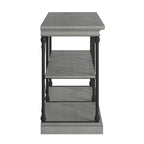 Barnstone Cornice Iron and Wood Entryway Console Table by