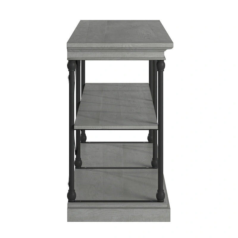 Barnstone Cornice Iron and Wood Entryway Console Table by