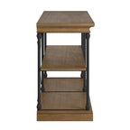 Barnstone Cornice Iron and Wood Entryway Console Table by