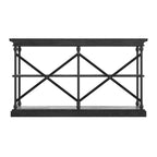 Barnstone Cornice Iron and Wood Entryway Console Table by