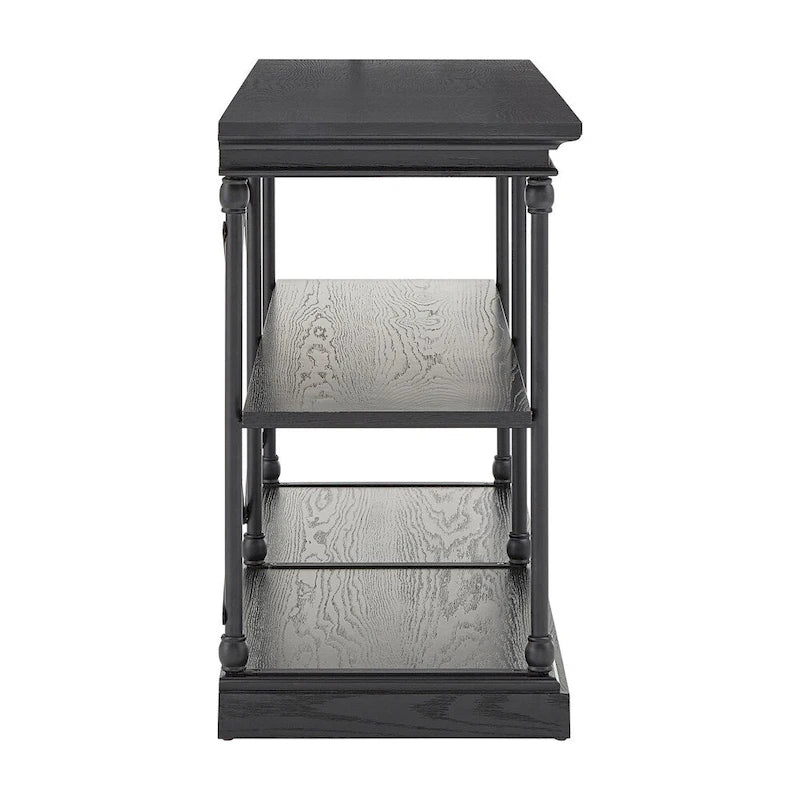 Barnstone Cornice Iron and Wood Entryway Console Table by