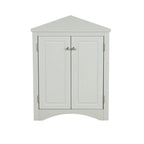 Corner Triangle Bathroom Storage Cabinet with Adjustable Shelves, Freestanding Floor Cabinet, Accent Cabinet for Living Room