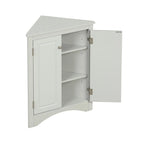 Corner Triangle Bathroom Storage Cabinet with Adjustable Shelves, Freestanding Floor Cabinet, Accent Cabinet for Living Room
