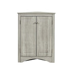Corner Triangle Bathroom Storage Cabinet with Adjustable Shelves, Freestanding Floor Cabinet, Accent Cabinet for Living Room