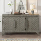 Storage Cabinet Sideboard with 3-door and Adjustable Shelves