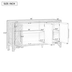 Storage Cabinet Sideboard with 3-door and Adjustable Shelves