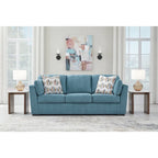 Keerwick Teal Queen Sofa Sleeper - 94 W x 41 D x 39 H