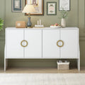 Four-Door Metal Handle Storage Cabinetd for Living room Bedroom