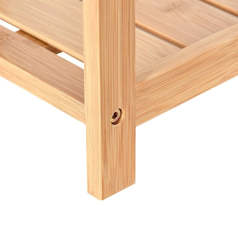 Bamboo Towel Rack Holder for Bathrooms (3 Tier) - Freestanding Beach Towel Stand with Towel Organizer