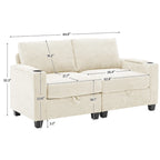 Chenille Storage Sofa, Multi-functional Loveseat
