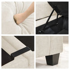 Chenille Storage Sofa, Multi-functional Loveseat