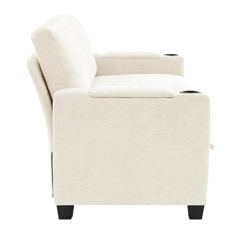 Chenille Storage Sofa, Multi-functional Loveseat