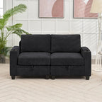 Chenille Storage Sofa, Multi-functional Loveseat
