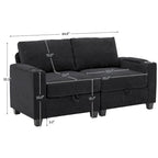 Chenille Storage Sofa, Multi-functional Loveseat