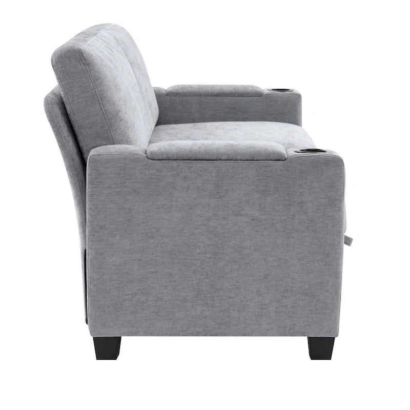 Chenille Storage Sofa, Multi-functional Loveseat
