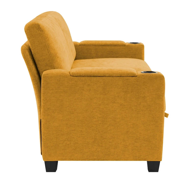 Chenille Storage Sofa, Multi-functional Loveseat