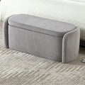 Entryway Upholstered Fabric Storage Ottoman